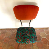 Chaise vintage upcyclée - rainbow tree vert