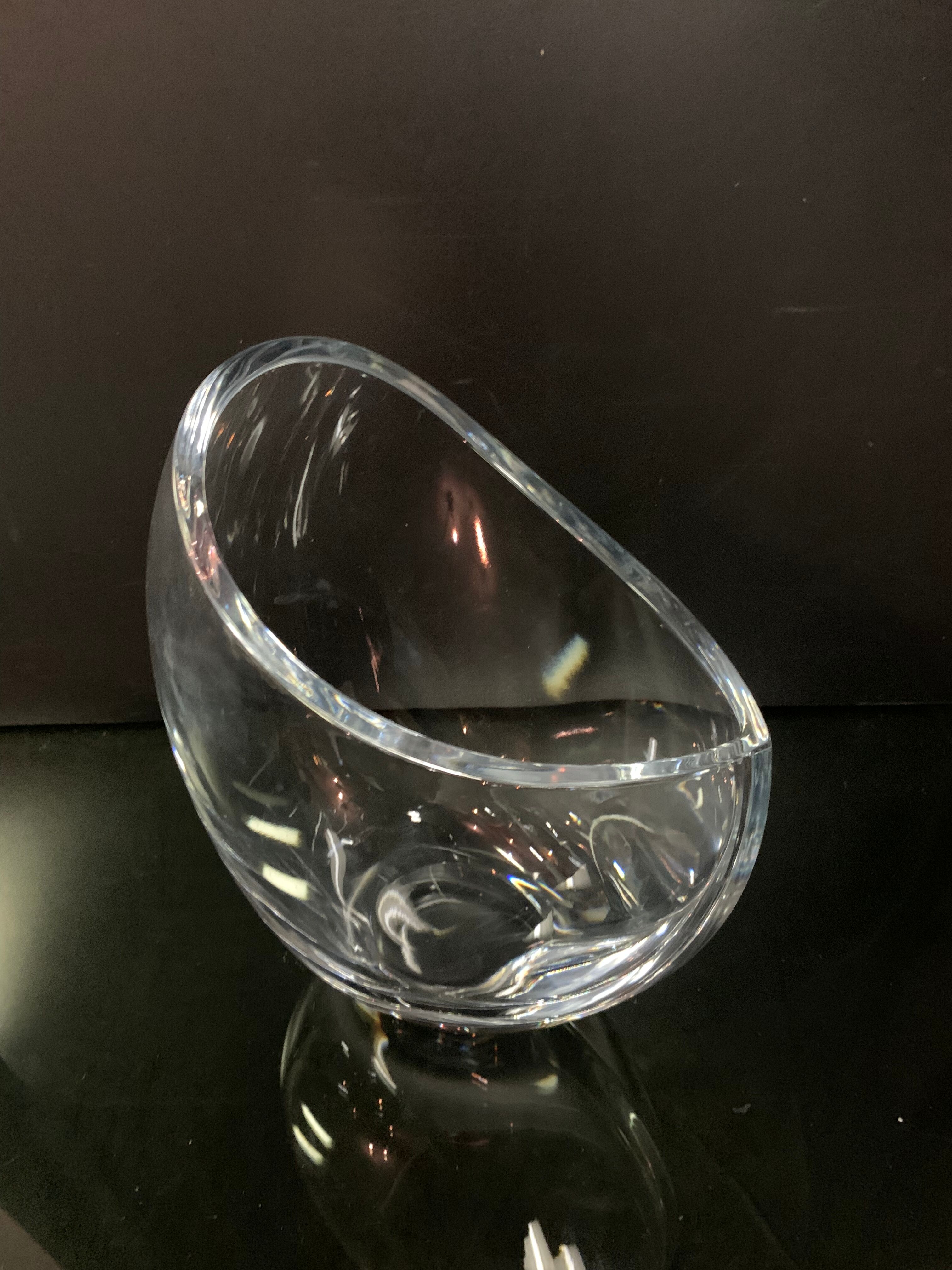 Christofle, asymmetrical glass vase