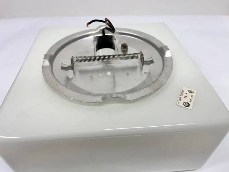 Mid-Century Milk Glass Flush Mount or Wall Light, Czechoslovakia, 1970s