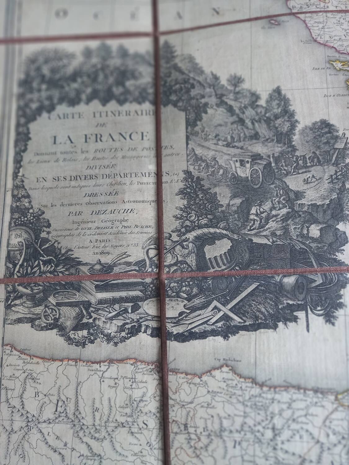 Old geographical map