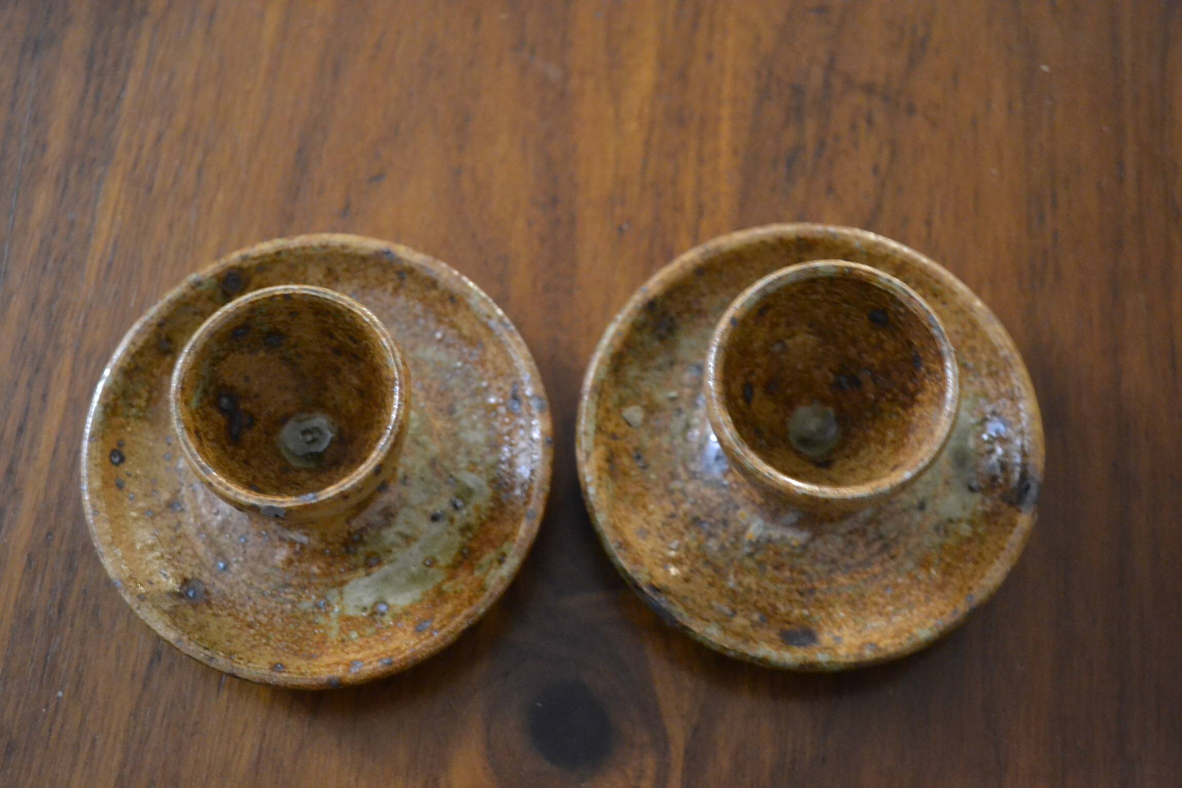 Set of 2 stoneware egg cups