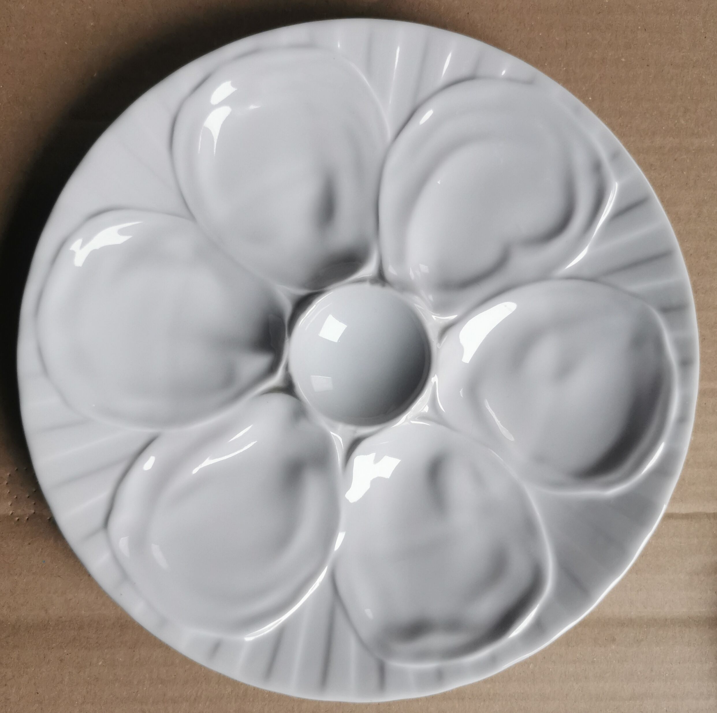 Ensemble de 6 assiettes Pillivuyt porcelaine blanche