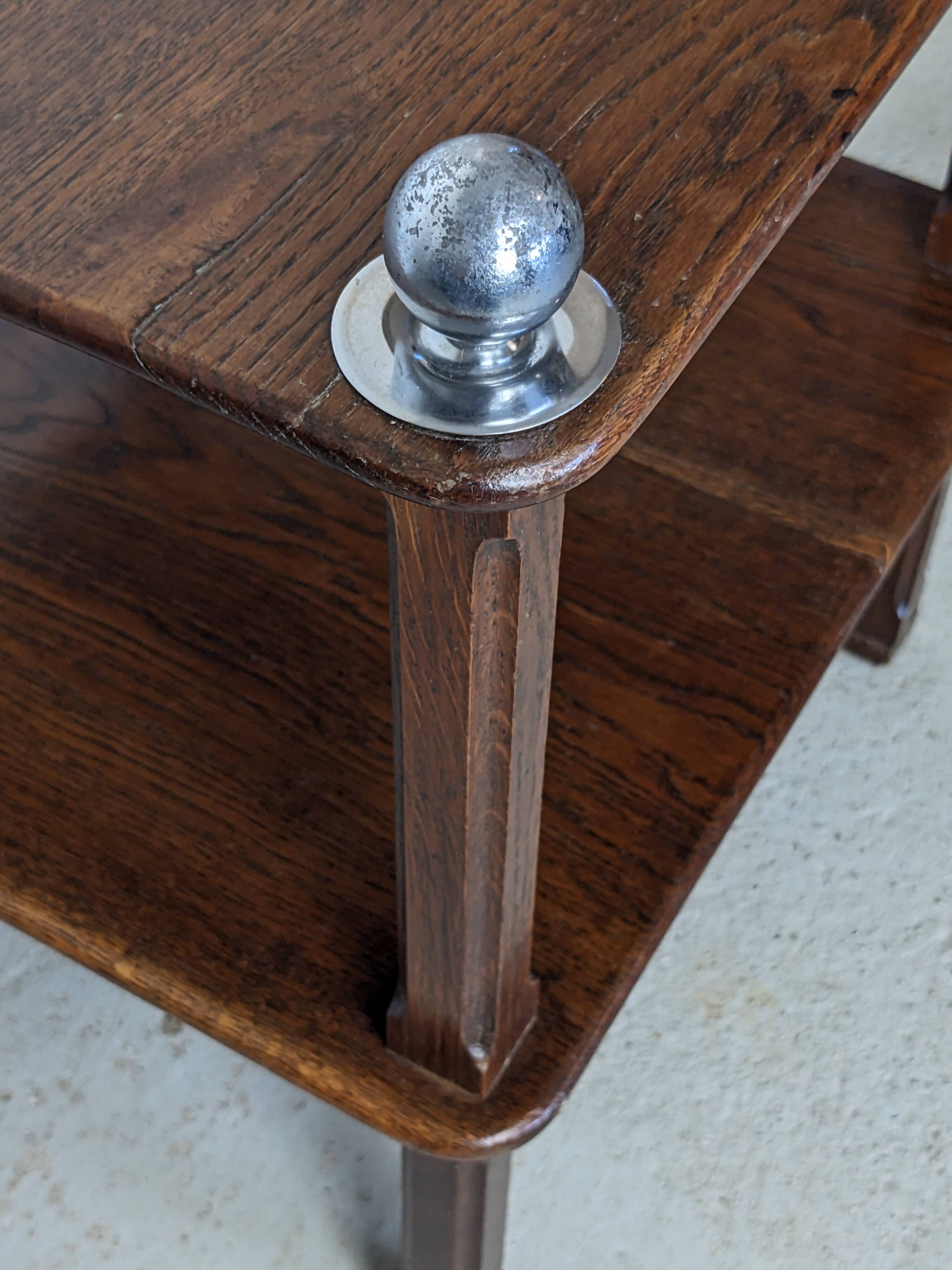 Art Deco oak side table - 1930s