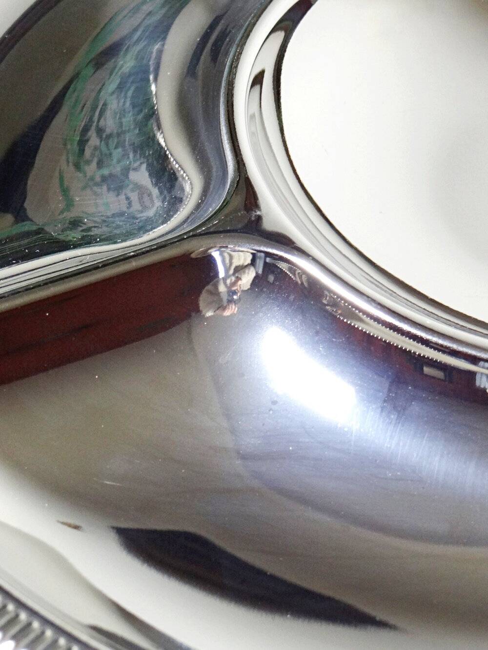 Large serving platter for hors d'oeuvres Jean Couzon in 18/10 stainless steel, 5 compartments.