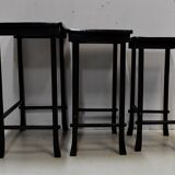 Chinese pull out tables in lase black