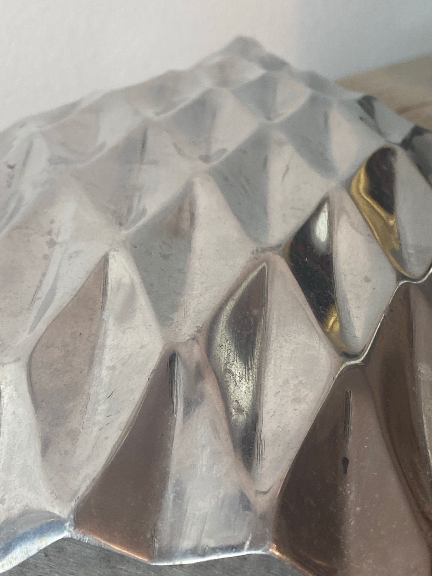 Brushed aluminium vase