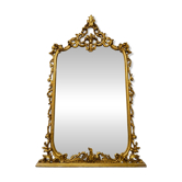 Large carved and gilded wooden mirror – Rococo decor – 20th century