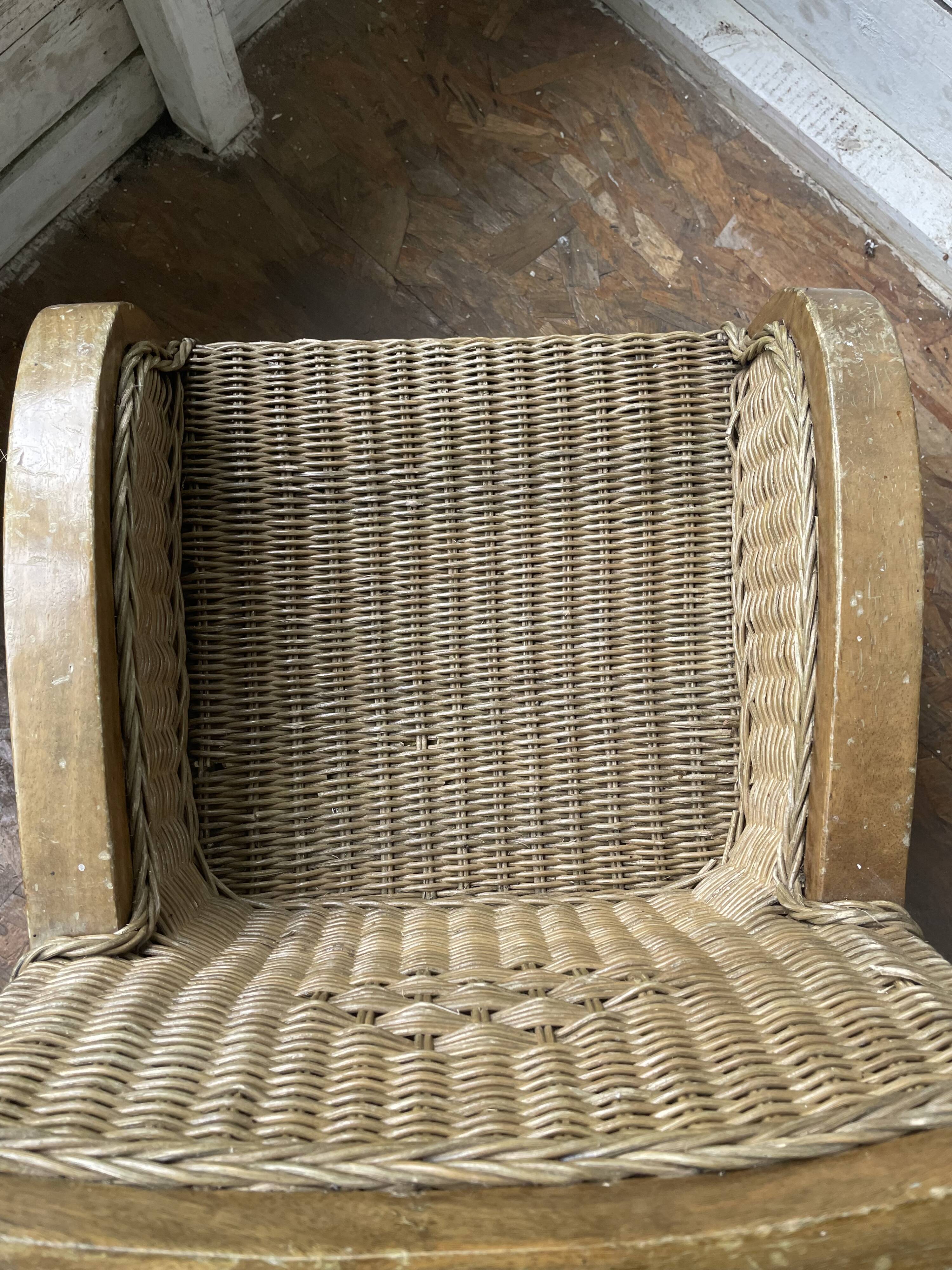 Children's wicker armchair