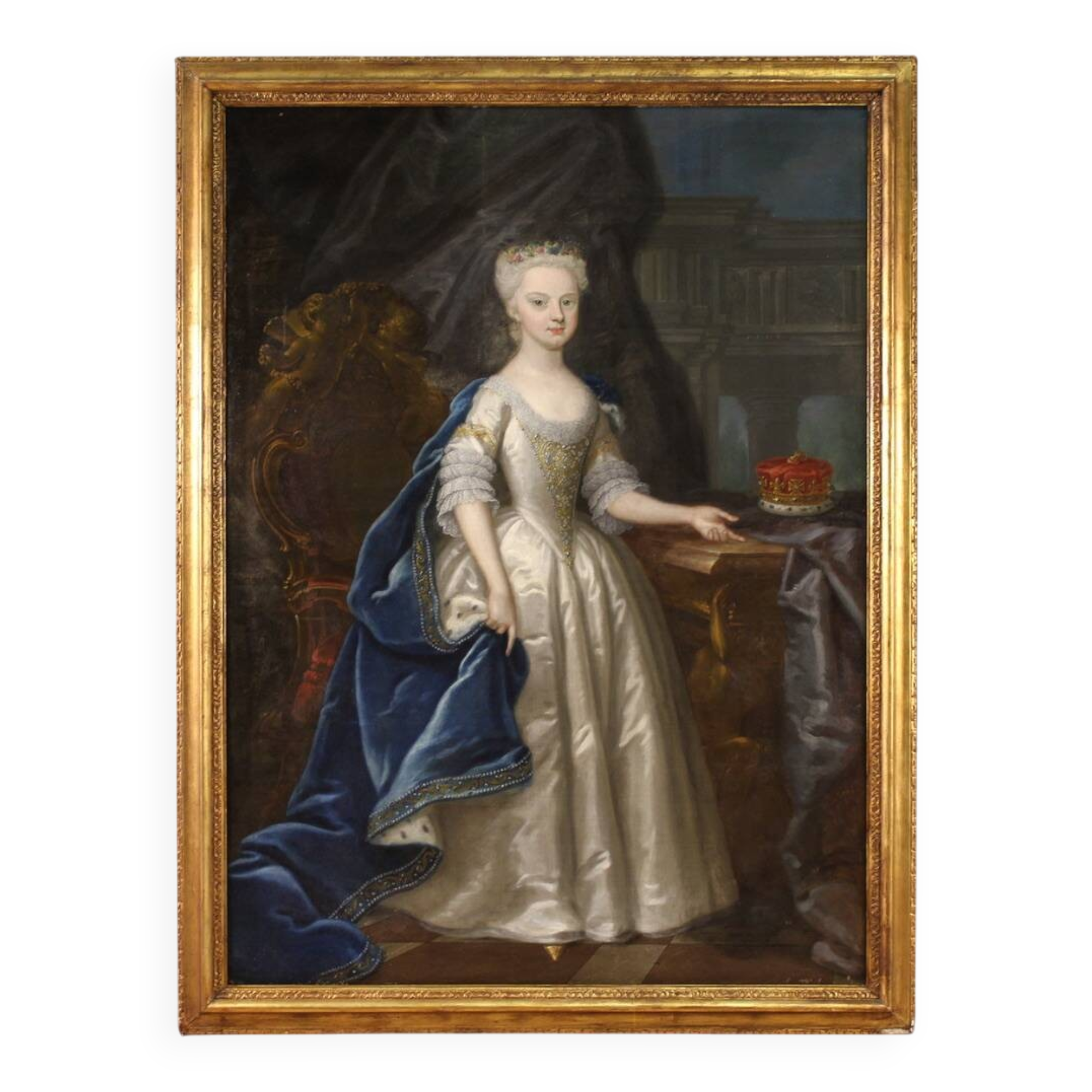 Great 18th century painting, portrait of a young princess
