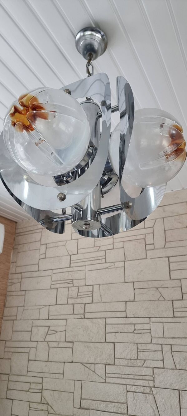 Lustre Mazzega par Toni Zuccheri, années 70