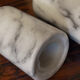 Salt and pepper shaker in Carrara marble