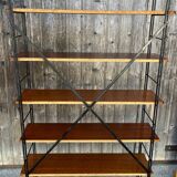 String wood and metal shelf