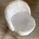 Chaise cocktail vintage moumoute blanche
