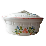 White Alsace terrine with flower patterns