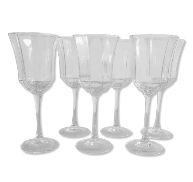 Service of 6 Luminarc water glasses France