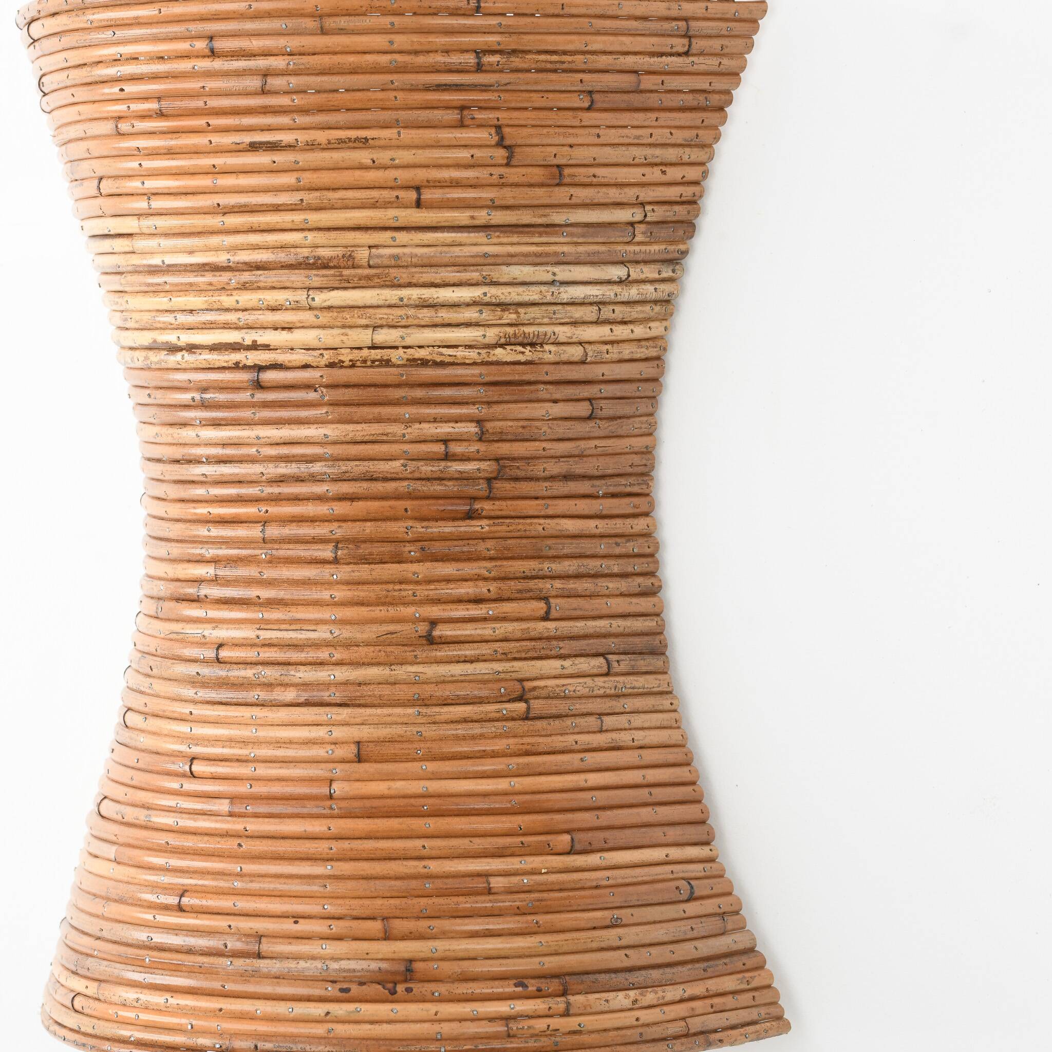 Pair of Organic Rattan Wall Sconces