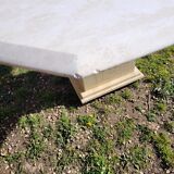 Octagonal travertine table