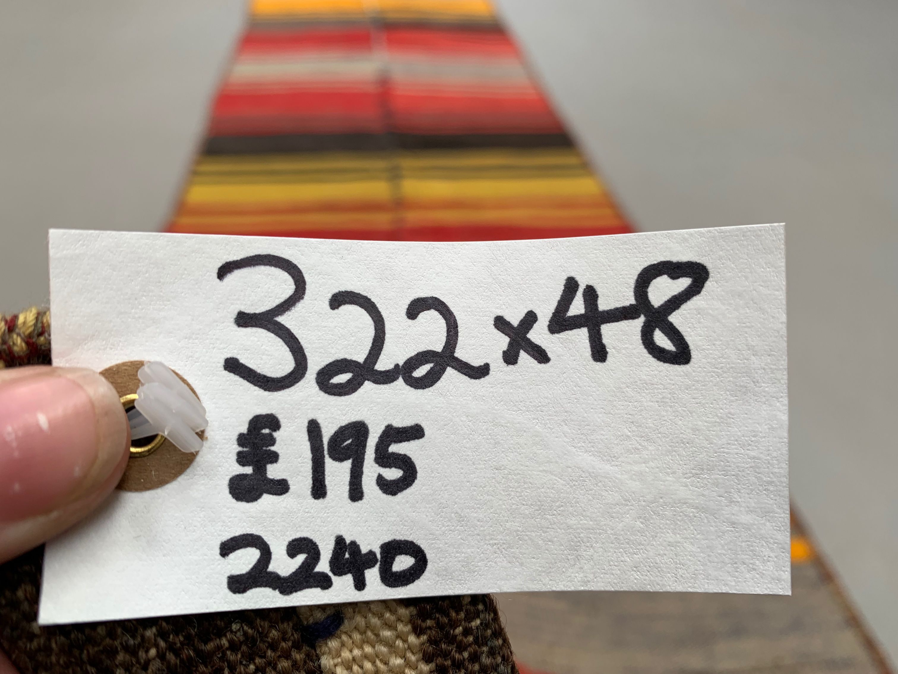 Old Turkish narrow Kilim Runner 322x48 cm shabby chic, vintage kelim