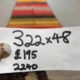 Old Turkish narrow Kilim Runner 322x48 cm shabby chic, vintage kelim