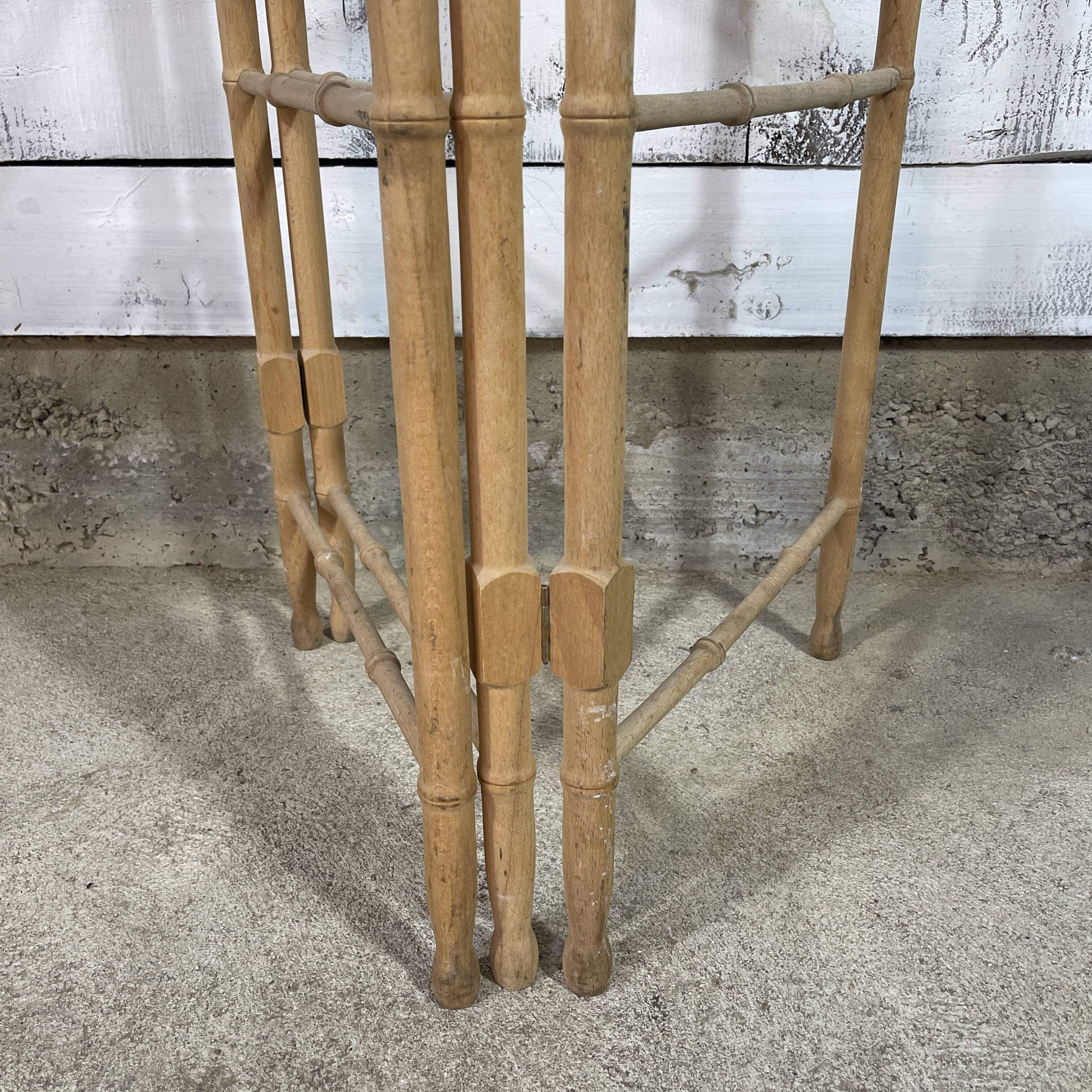 Old wooden towel rack