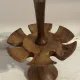 Vintage wooden egg cups – 6 pieces – 1950s