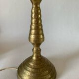 Golden brass floor lamp