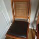 Set of 4 wood and leather chairs