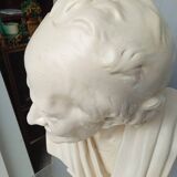 Voltaire bust in plaster 60cm th mid 20th century