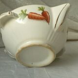 Faience sauce boat decor vegetables 4 seasons