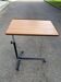 Foldable and adjustable serving trolley in wood and black steel