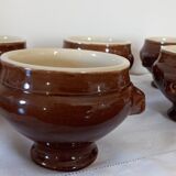 Set of 5 individual soup bowls or tureens