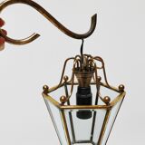 Lanterne en laiton et verres biseautés