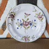 Earthenware plate decoration flowers