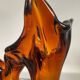 Duo de vases vintage en pâte de verre ambré