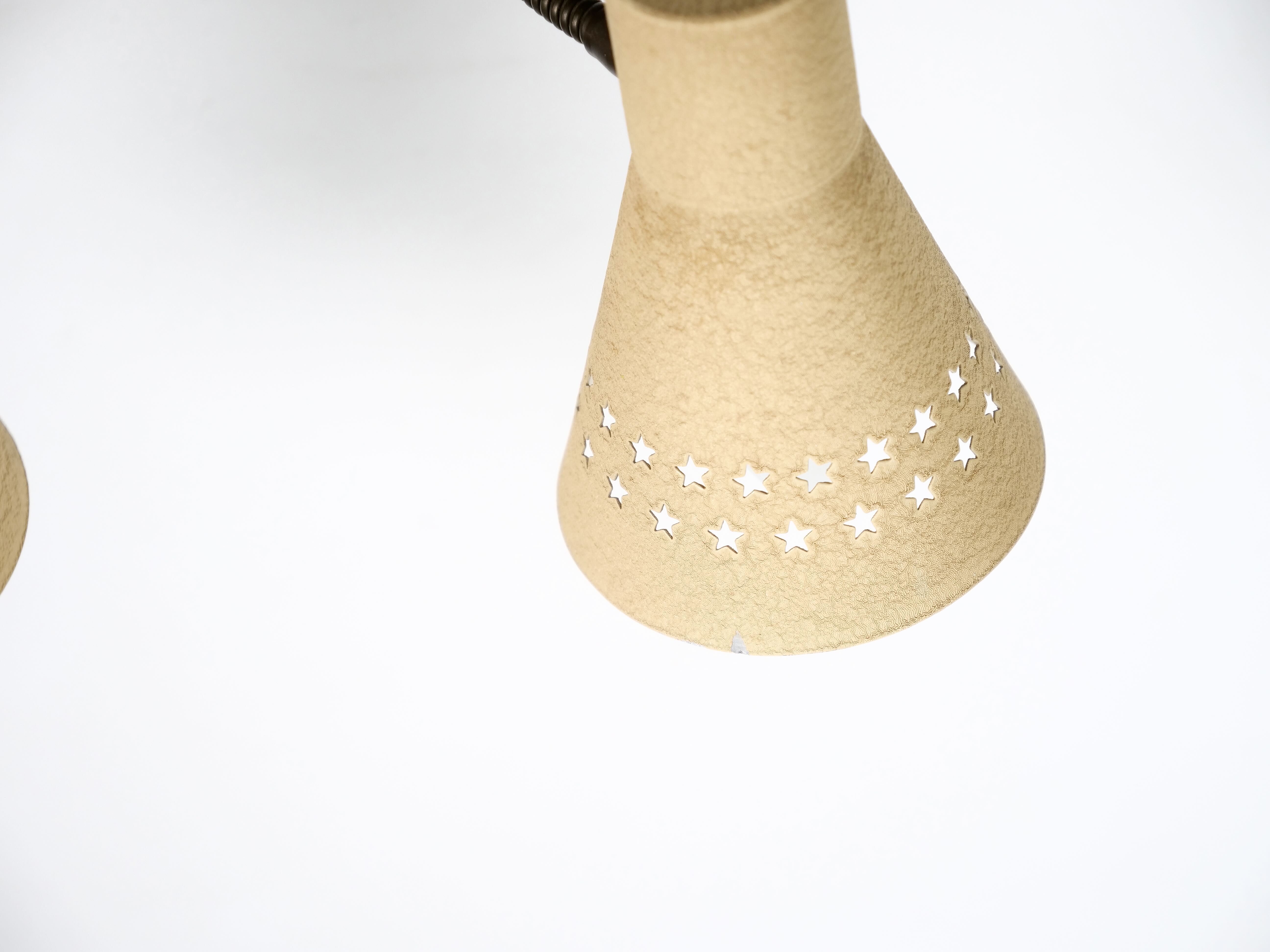 Italian wall lamp double flexible 1950