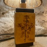 Vintage lamp 1950 signed ceramic