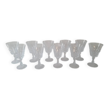 10 verres en cristal, 1950