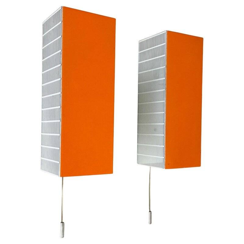 Vintage Pop Art wall lamps, 1950s, set of 2