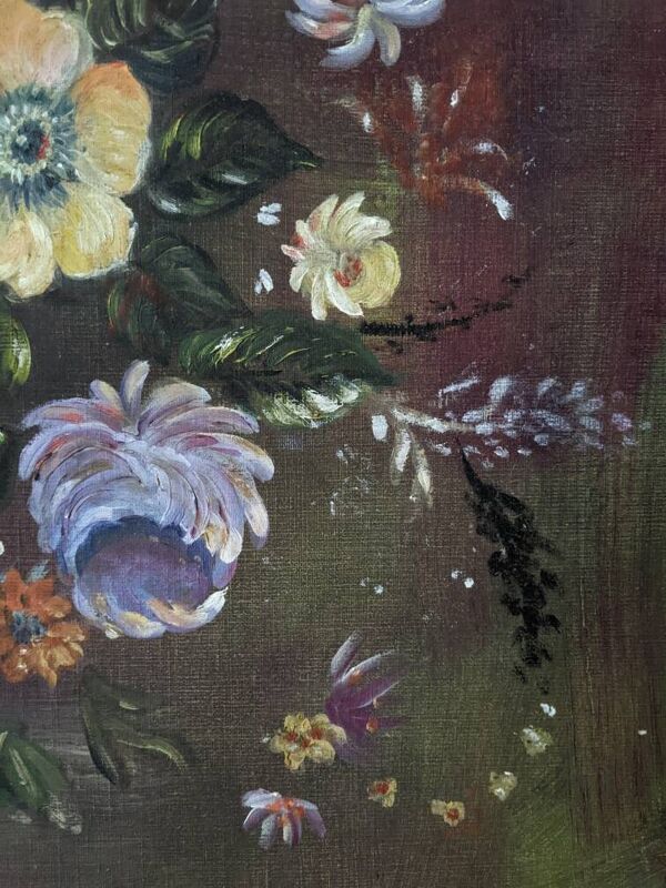 Tableau acrylique sur toile décoration campagne fleurs bohème