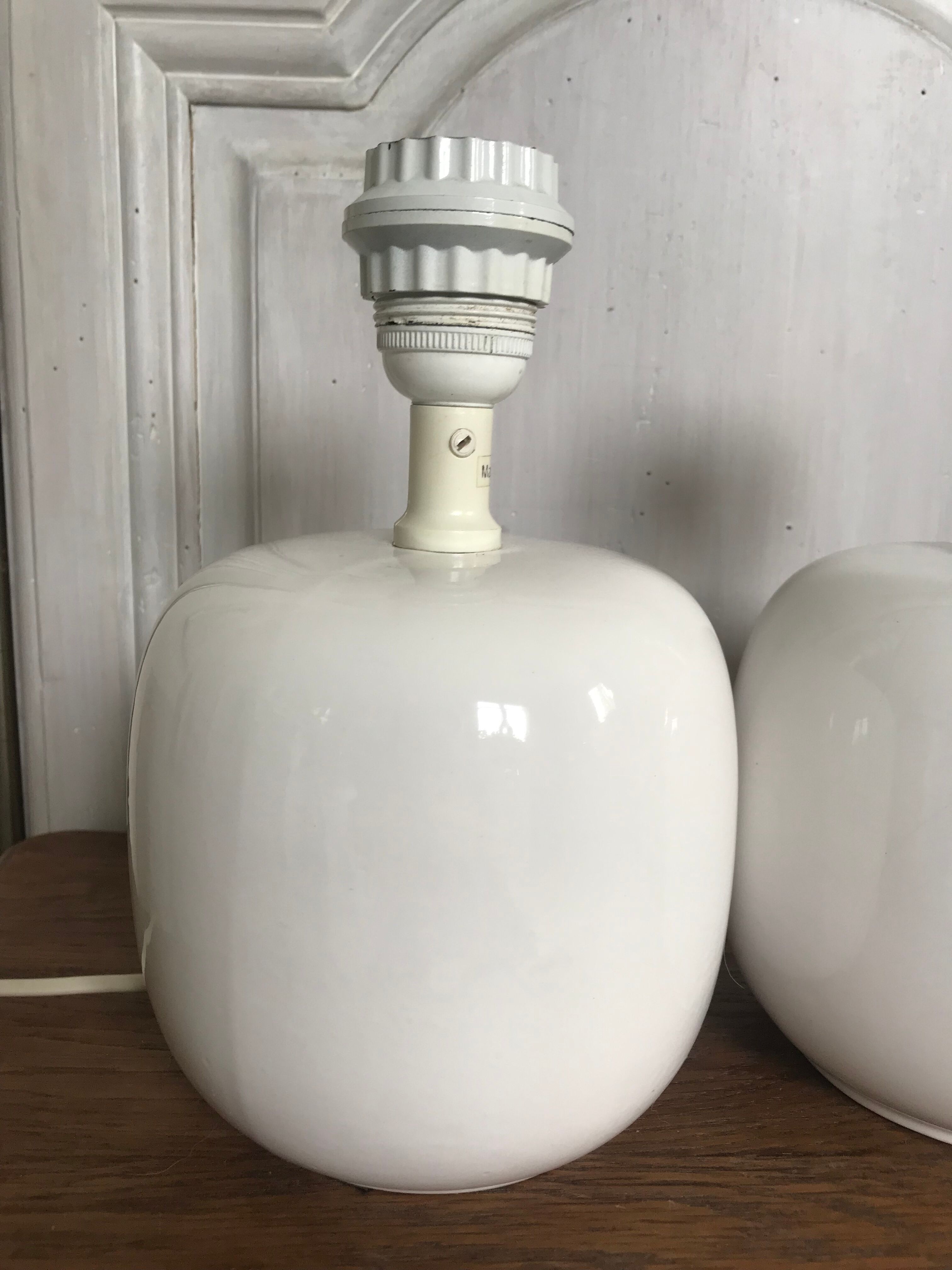 Pair of ceramic lamps
