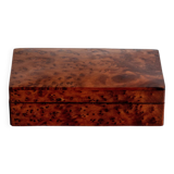 Rectangular box or small casket in elm burl, 1970s