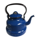 Vintage blue enamelled kettle