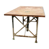 Old metal workshop table