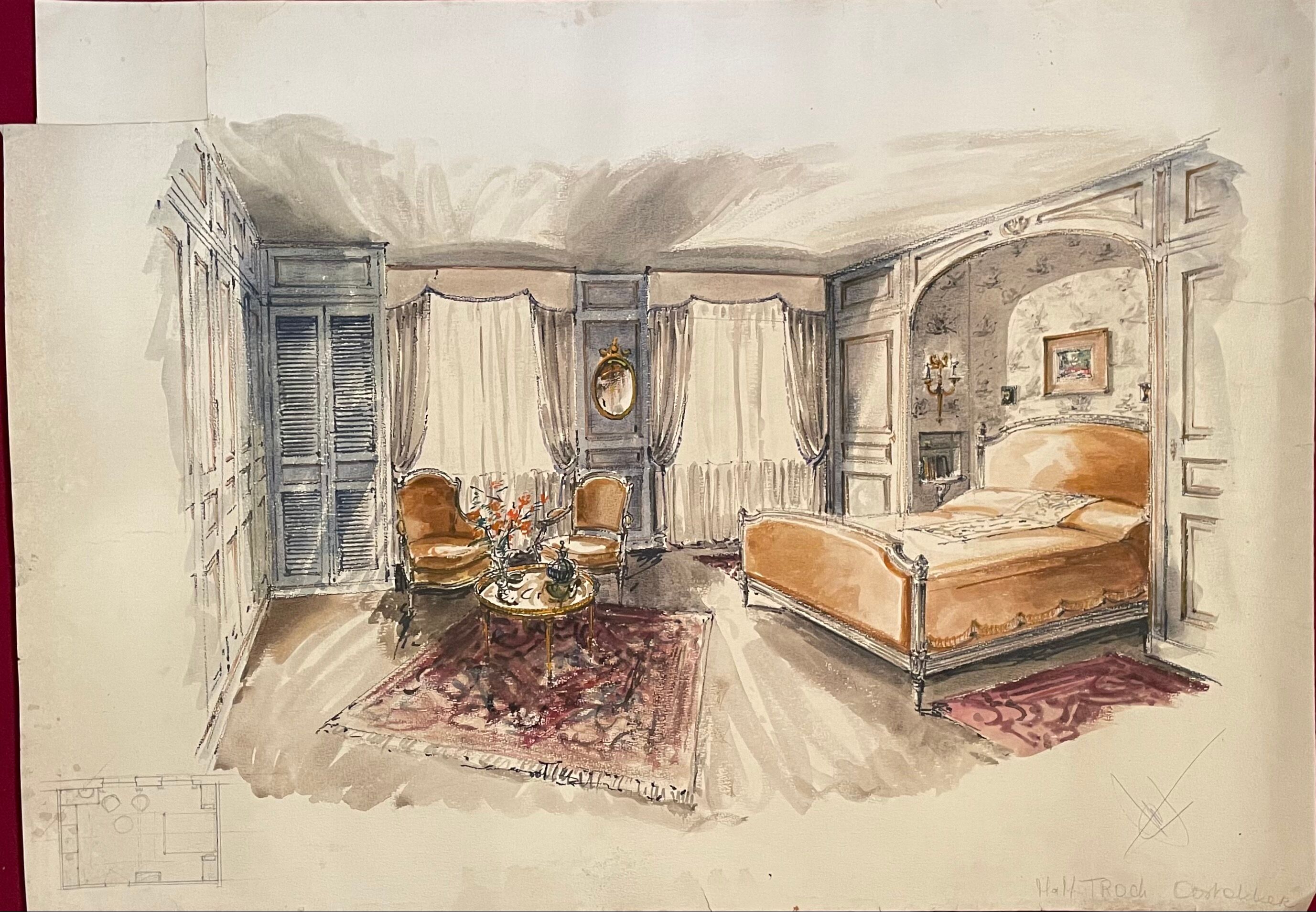 Painting decorative art interior architecture 30-50s