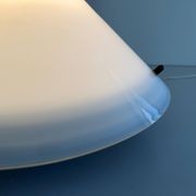 Simple opal glass wall light from the mid-century by Lamperti, 1960s, Italy.