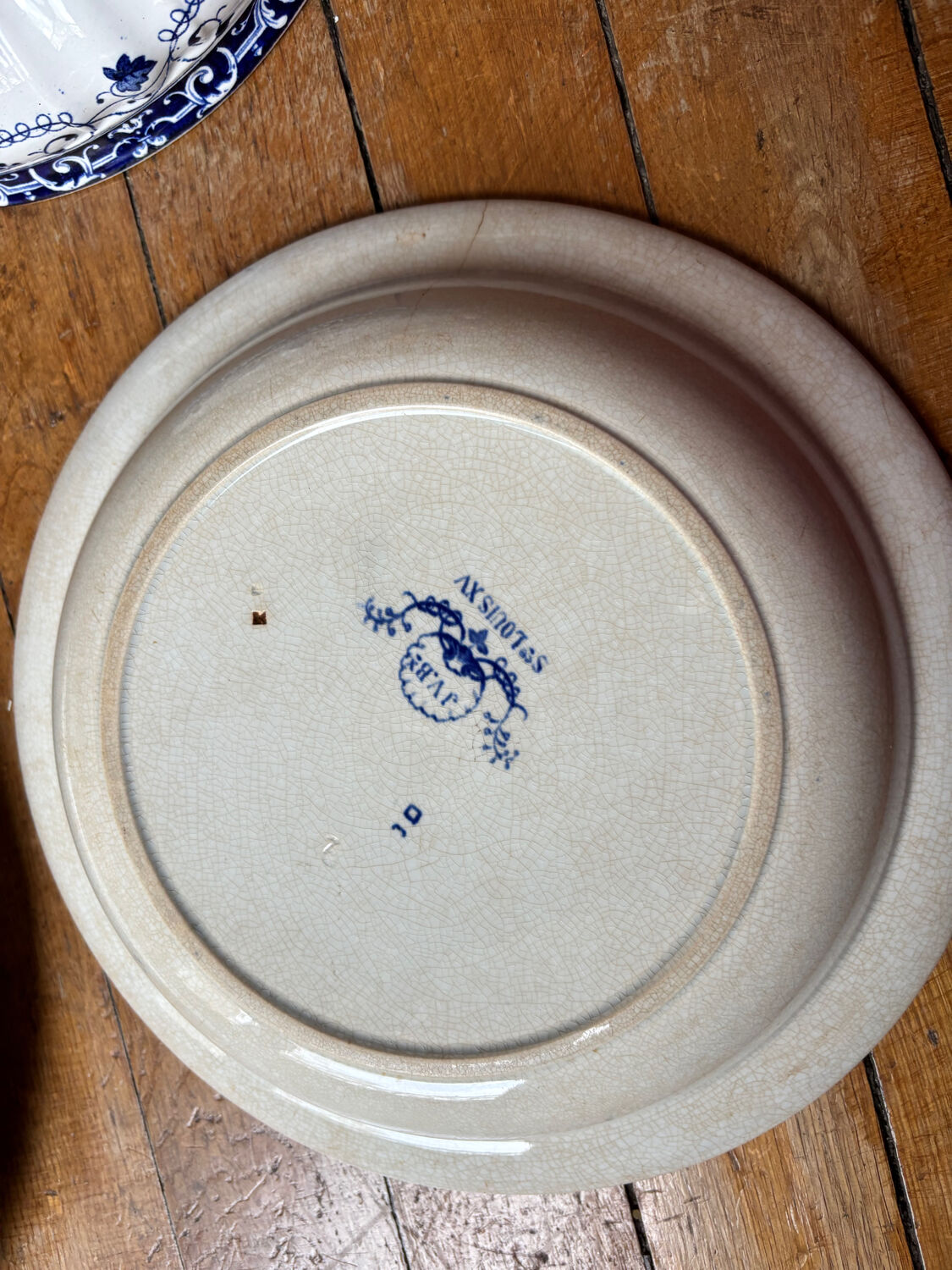 5 large serving plates, French production