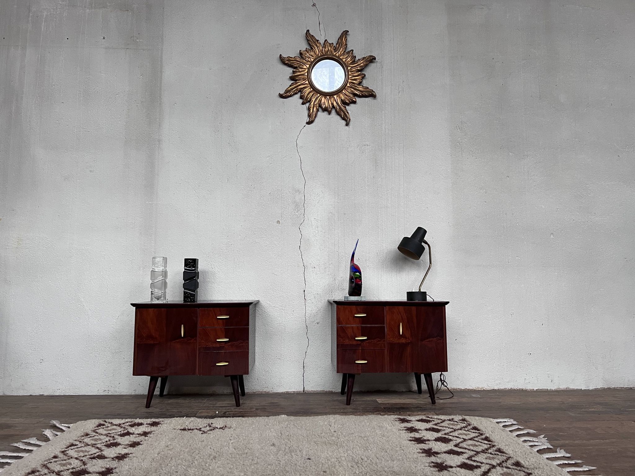 Paire de table de nuit 1950