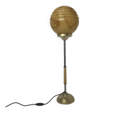 Vintage marbled glass table lamp