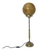 Vintage marbled glass table lamp