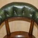 Victorian captain's chair in mahogany and leather